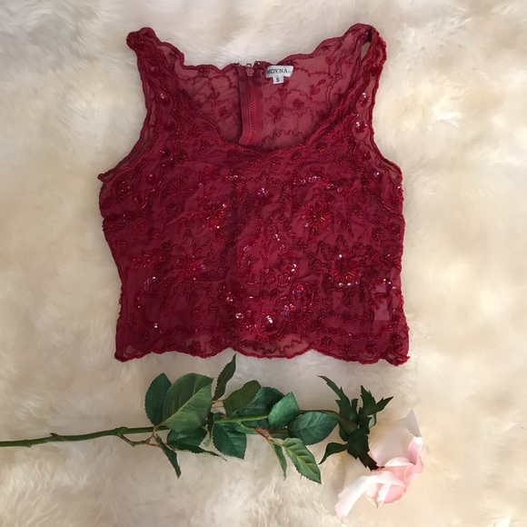 Moyna Tops - Moyna 100% silk beaded top.